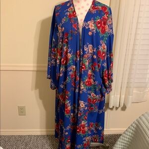 Pioneer Woman floral Kimono Robe Duster NEW Size 2X-3X Long sleeve Open front